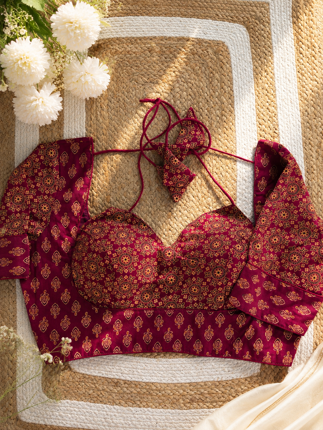 Ajrakh cotton readymade blouse | NCBL10