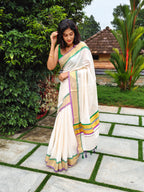 Striped kerala saree | NCO39