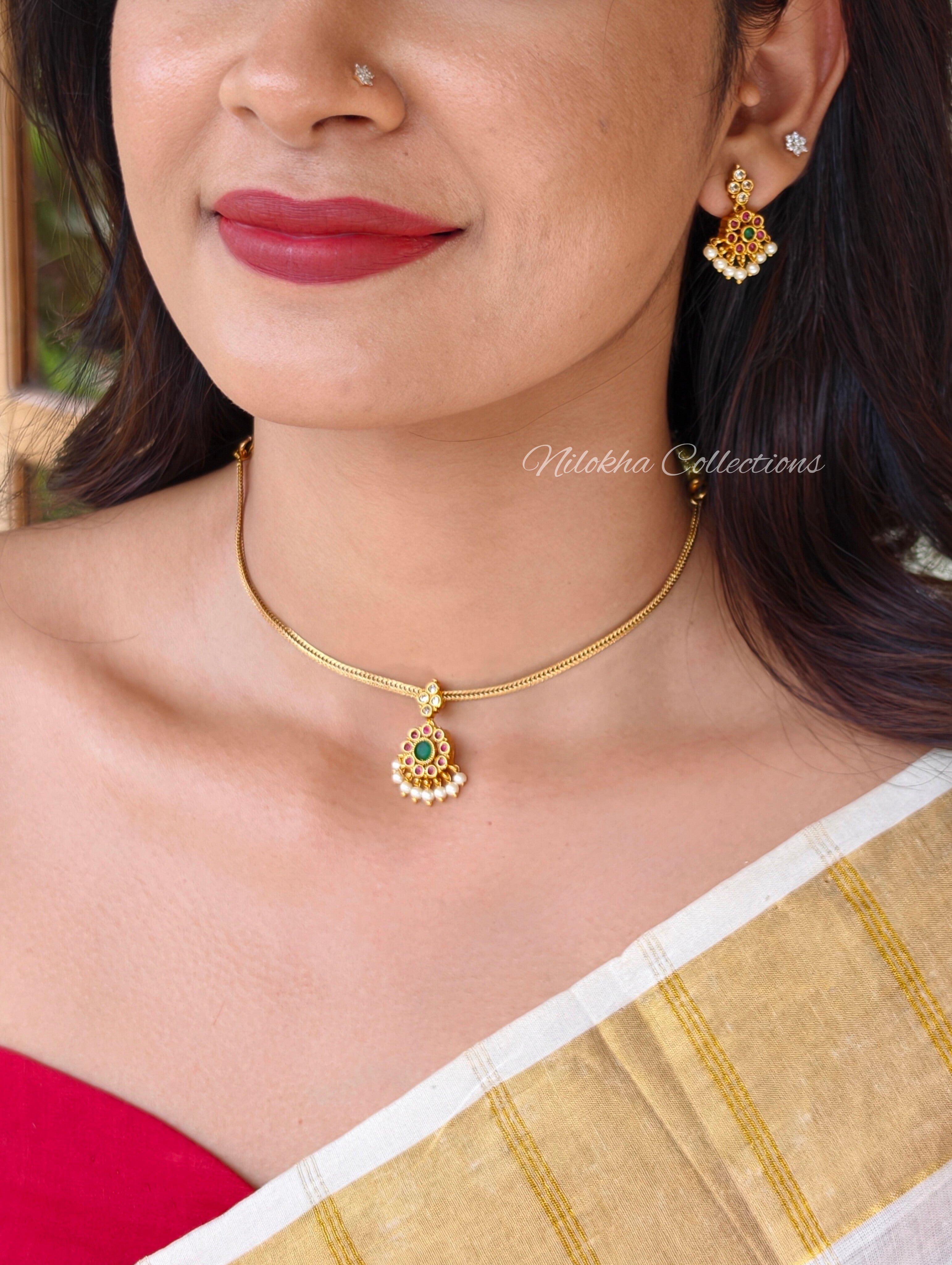 Cute floral necklace set | NAN402