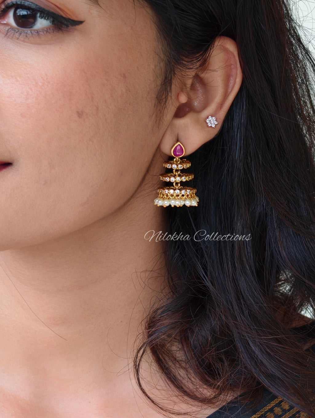 Cute layered jhumkas| NAE42