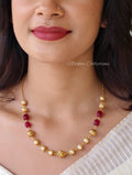 1 layer pearl chain with monalisa beads| NAN373