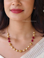 1 layer pearl chain with monalisa beads| NAN373