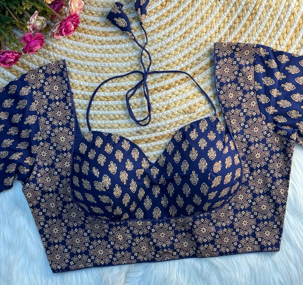 Ajrakh cotton readymade blouse | NCBL10