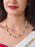 Single layer pearl chain with stone beads | NAN368