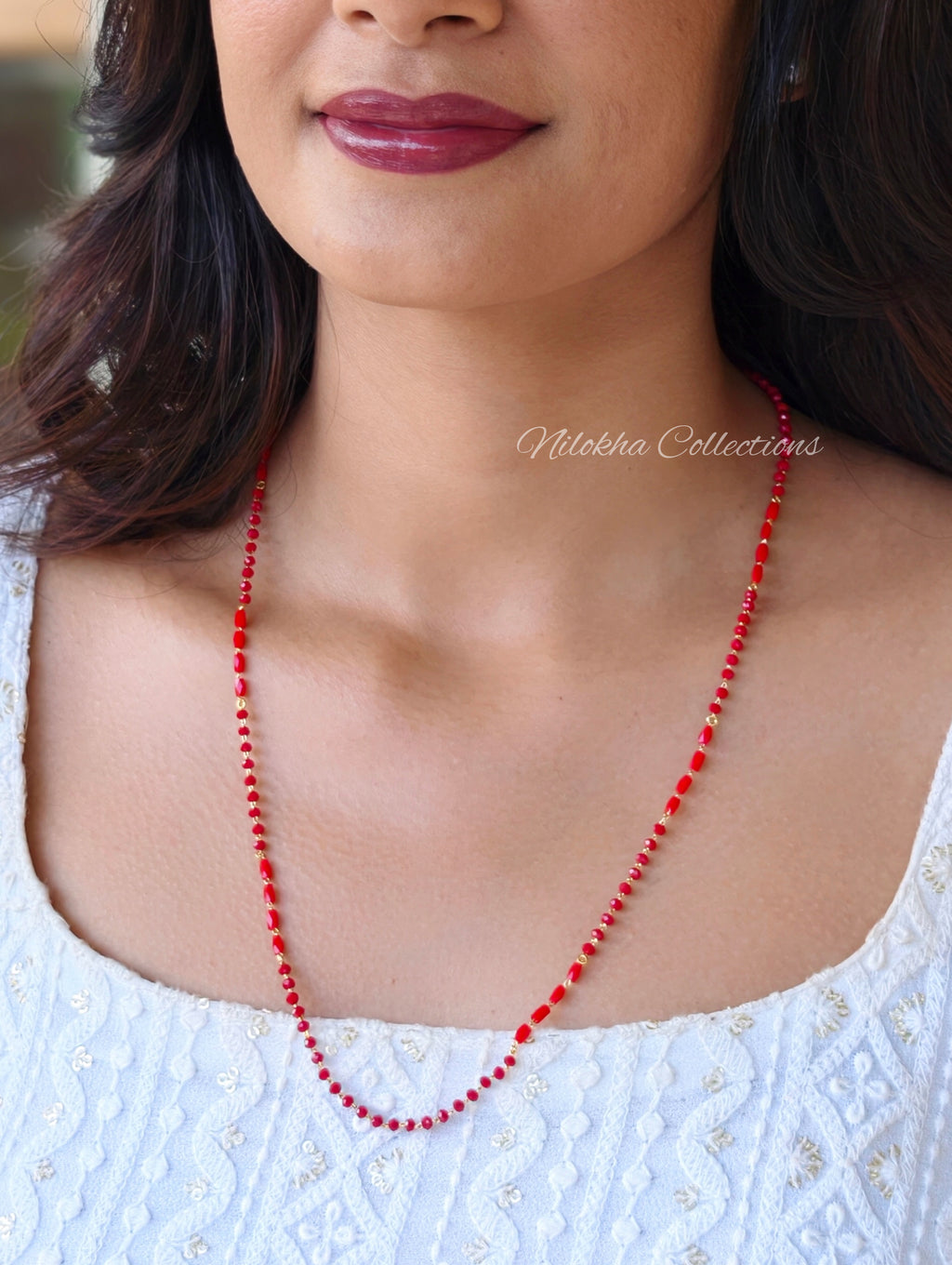 Crystal beads 1 layer chain | NAN410
