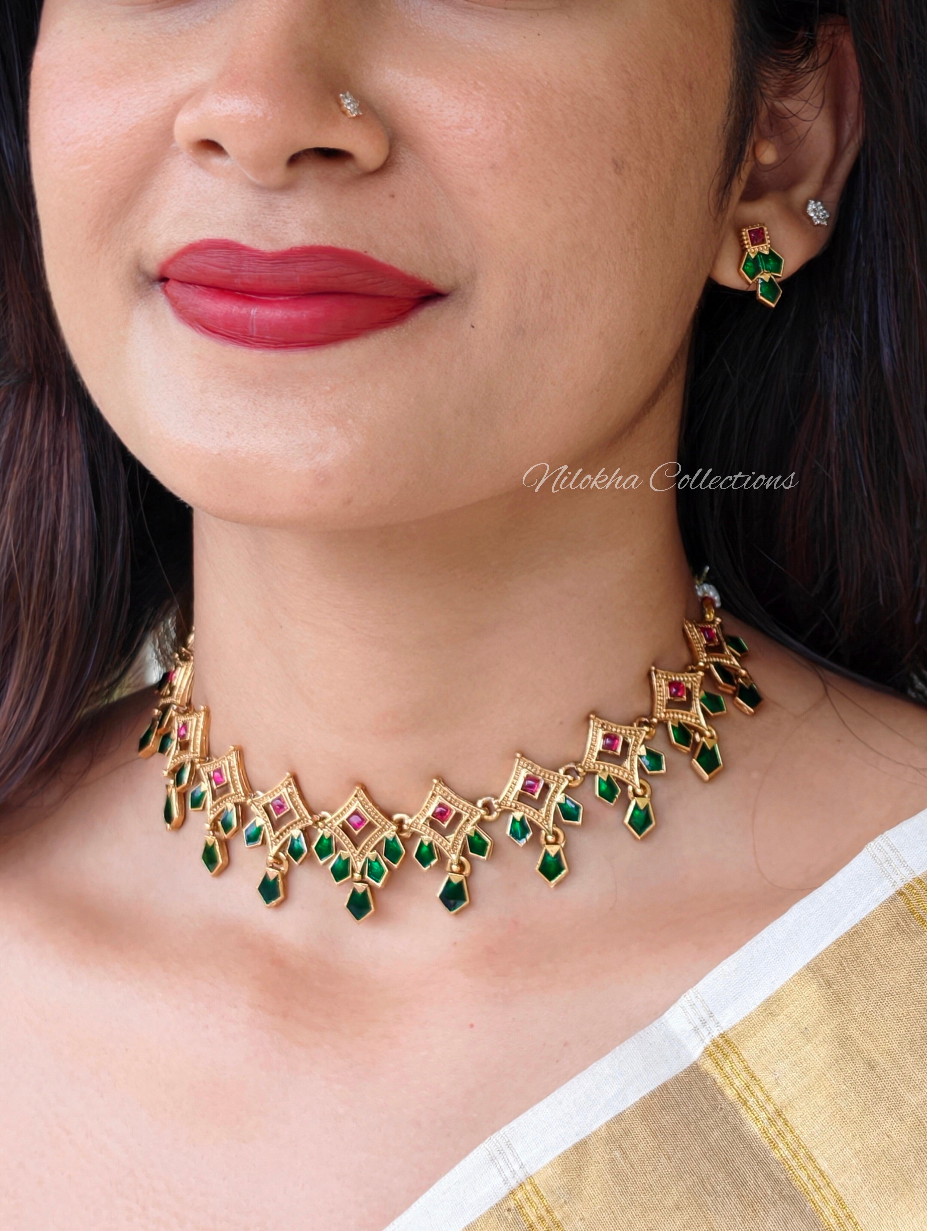 Palakka necklace set | NAN383