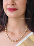 1 layer pearl chain with golden detailing| NAN386