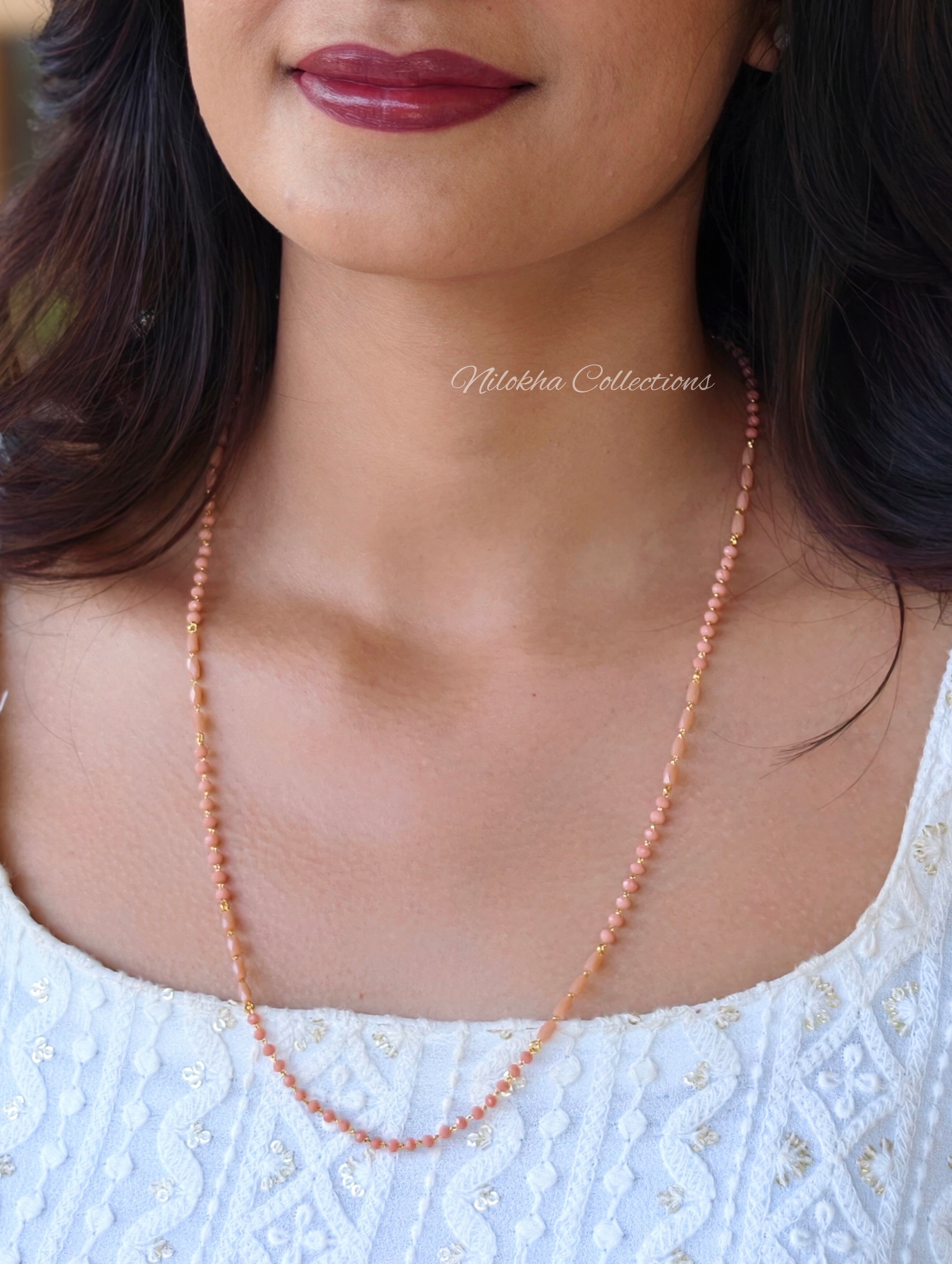 Crystal beads 1 layer chain | NAN410