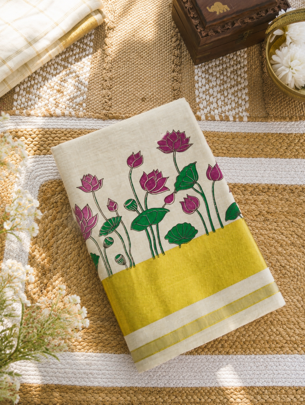 Lotus tissue kerala saree | NCO53