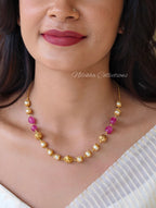 1 layer pearl chain with monalisa beads| NAN373
