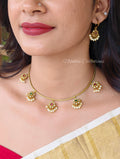 Floral necklace set with stones | NAN401