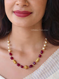 1 later pearl chain with monalisa beads | NAN372