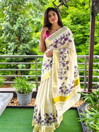 Floral tissue kerala saree| NCO38