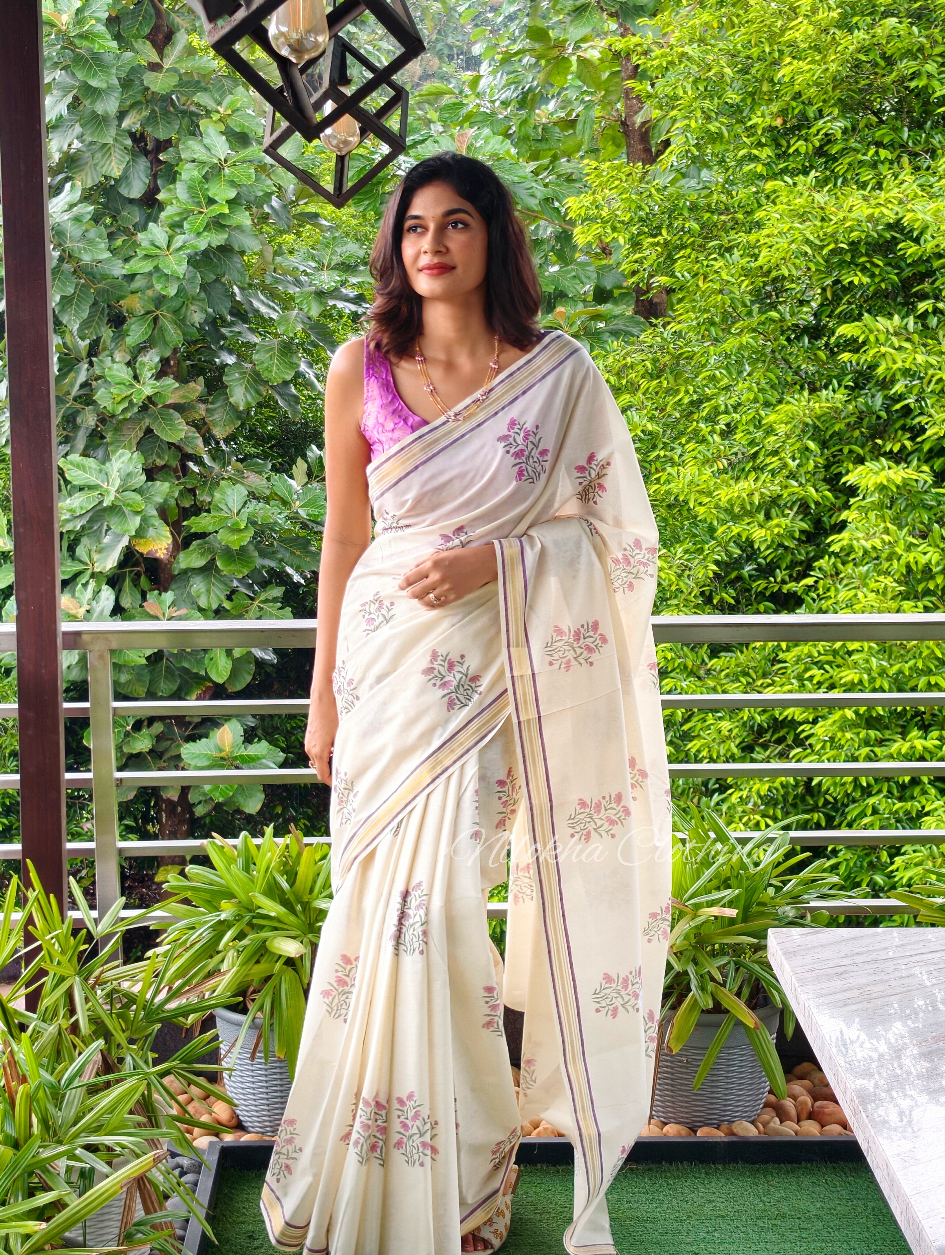 Floral kerala saree| NCO40