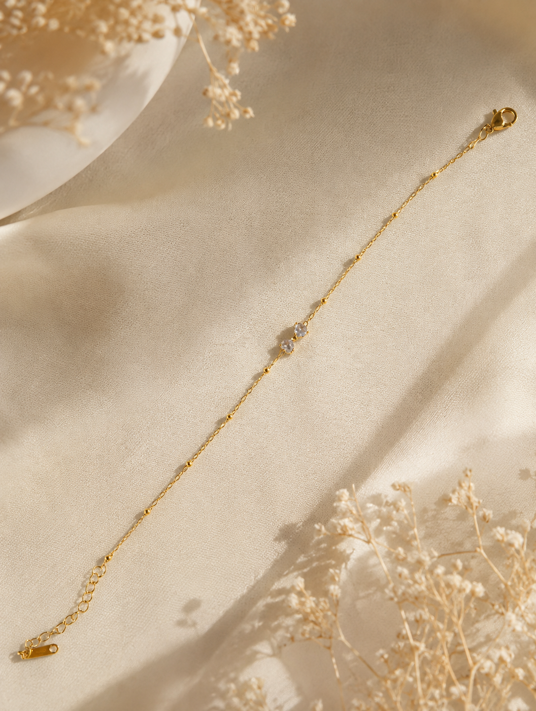 Stone bow patterned bracelet | NTB49