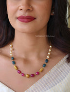 1 later pearl chain with monalisa beads | NAN372