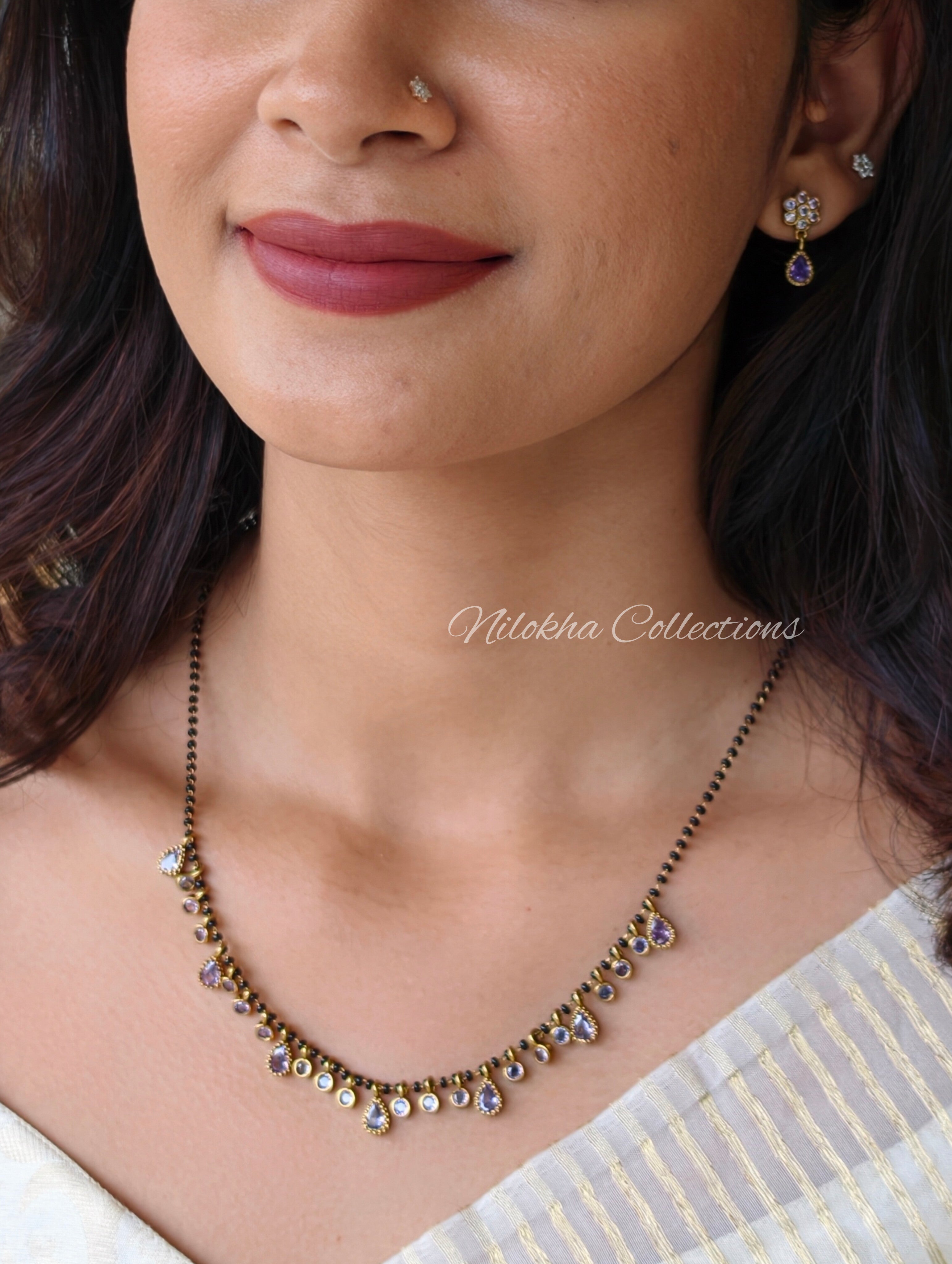 Karimani maala set with stones | NAN405