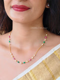 Single layer pearl chain with crystals | NAN375