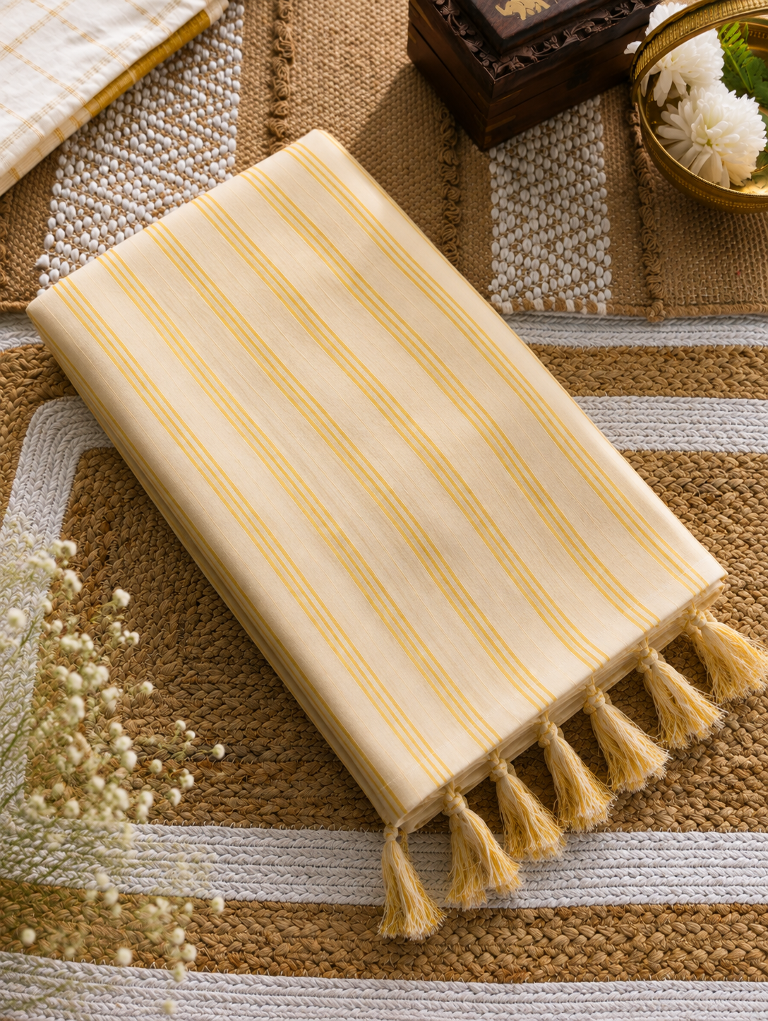 Striped kerala tissue saree | NCO56