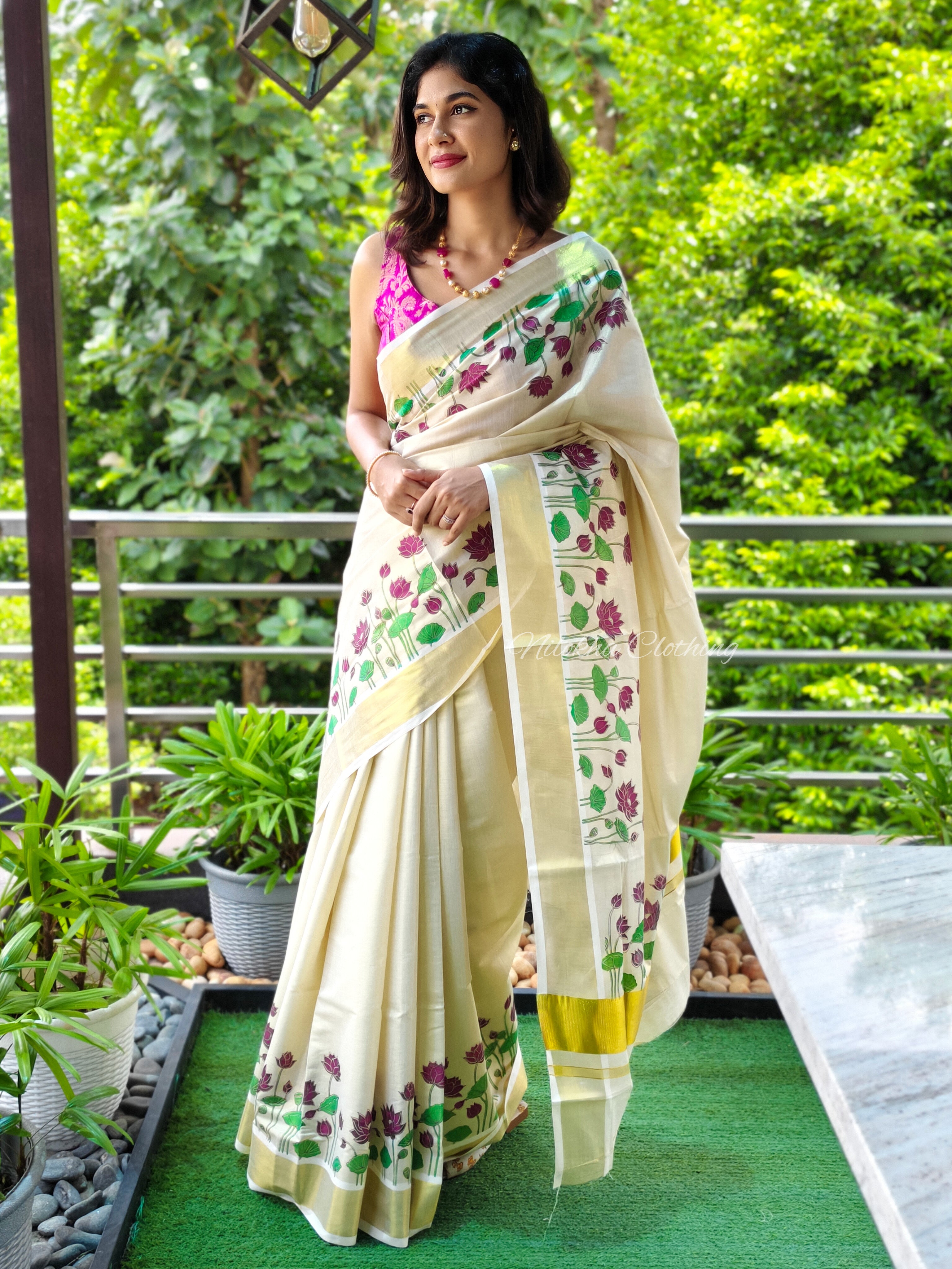 Lotus tissue kerala saree | NCO53