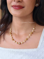 1 layer pearl chain with golden balls | NAN416