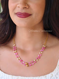 2 layer teardrop crystal chain| NAN