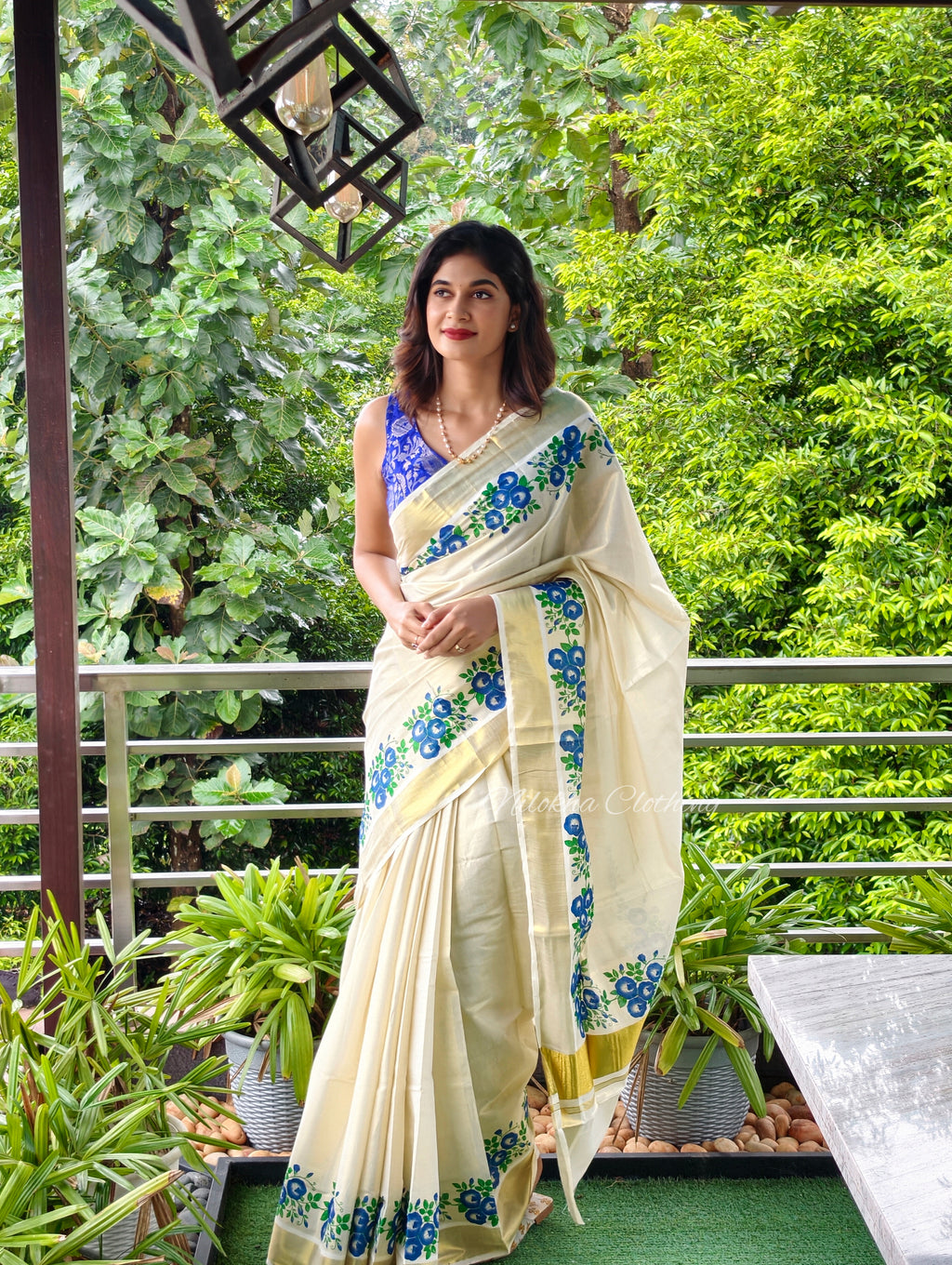 Shamkhupushpam kerala tissue saree | NCO52