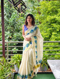 Shamkhupushpam kerala tissue saree | NCO52