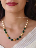 1 later pearl chain with monalisa beads | NAN372