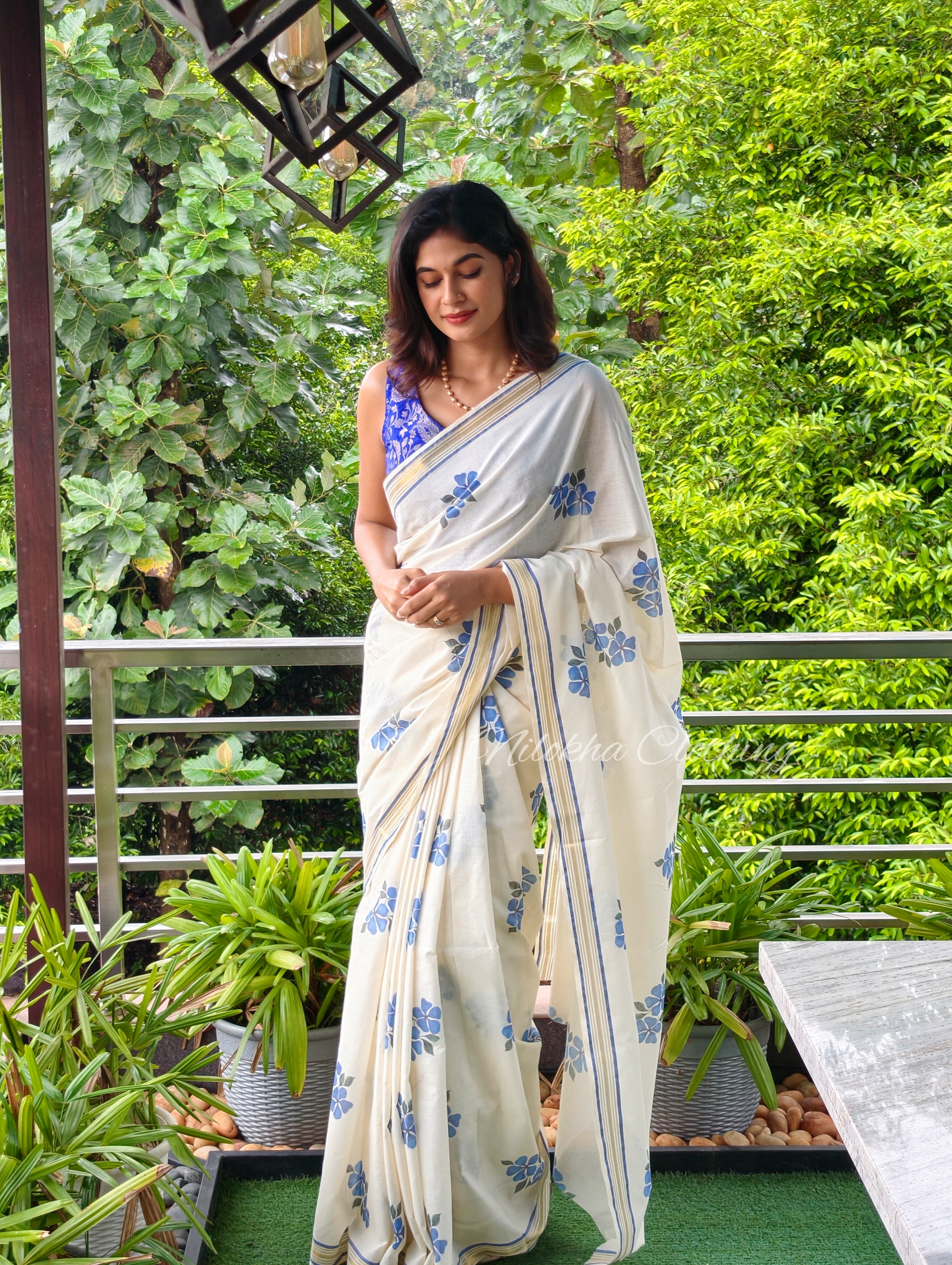 Floral kerala saree | NCO41