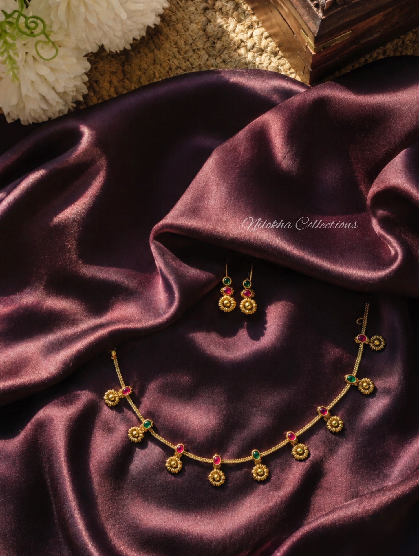 Floral non-idol necklace | NAN392