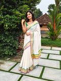 Striped kerala saree | NCO39