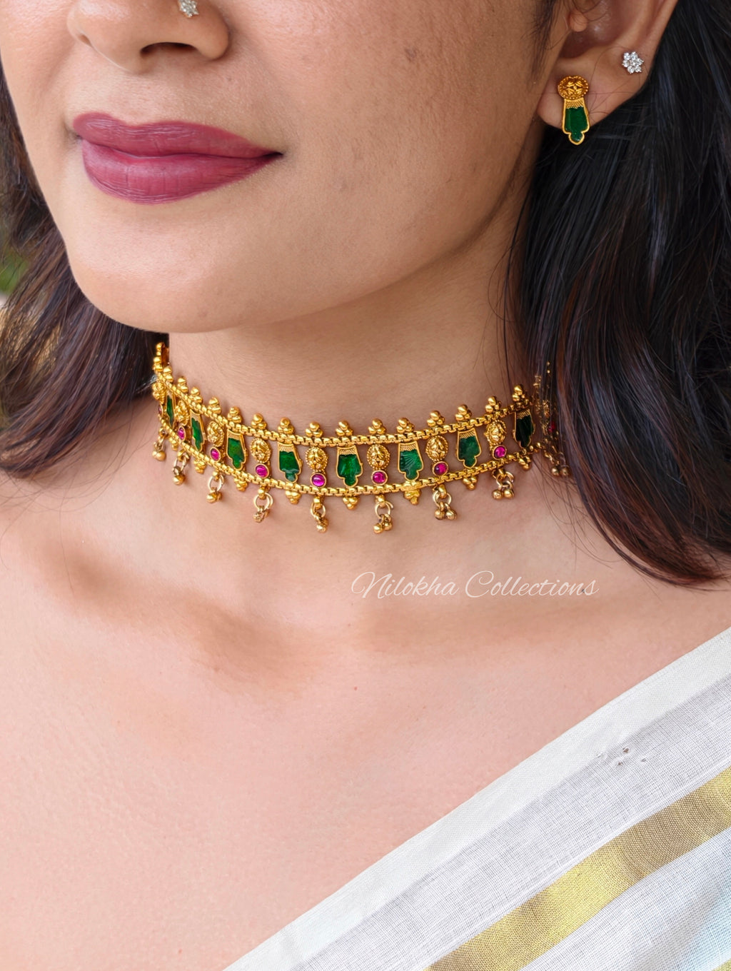 Nagapadam choker with ghungroo beads | NAN362